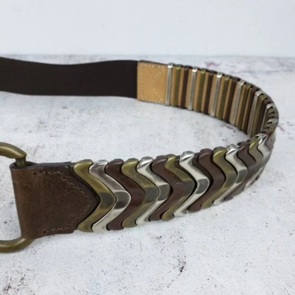 Vintage Bohemian Metal Leather Belt Adjustable Length